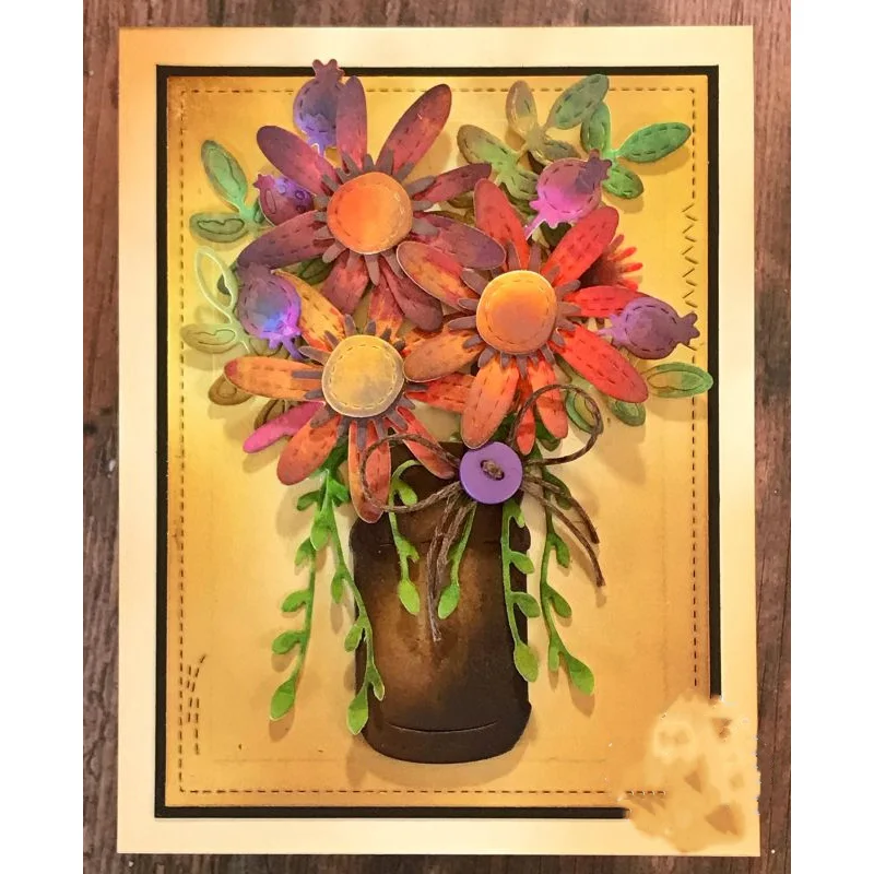 Божья коровка цветок металлические Вырубные штампы скрапбукинг сделай сам