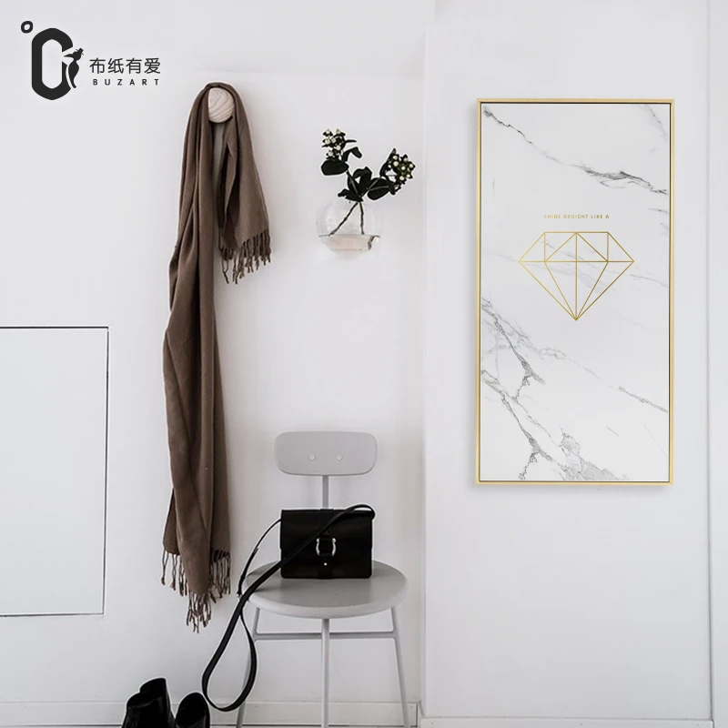 Картины на черно-белом холсте с мраморным рисунком Make you dream для гостиной в