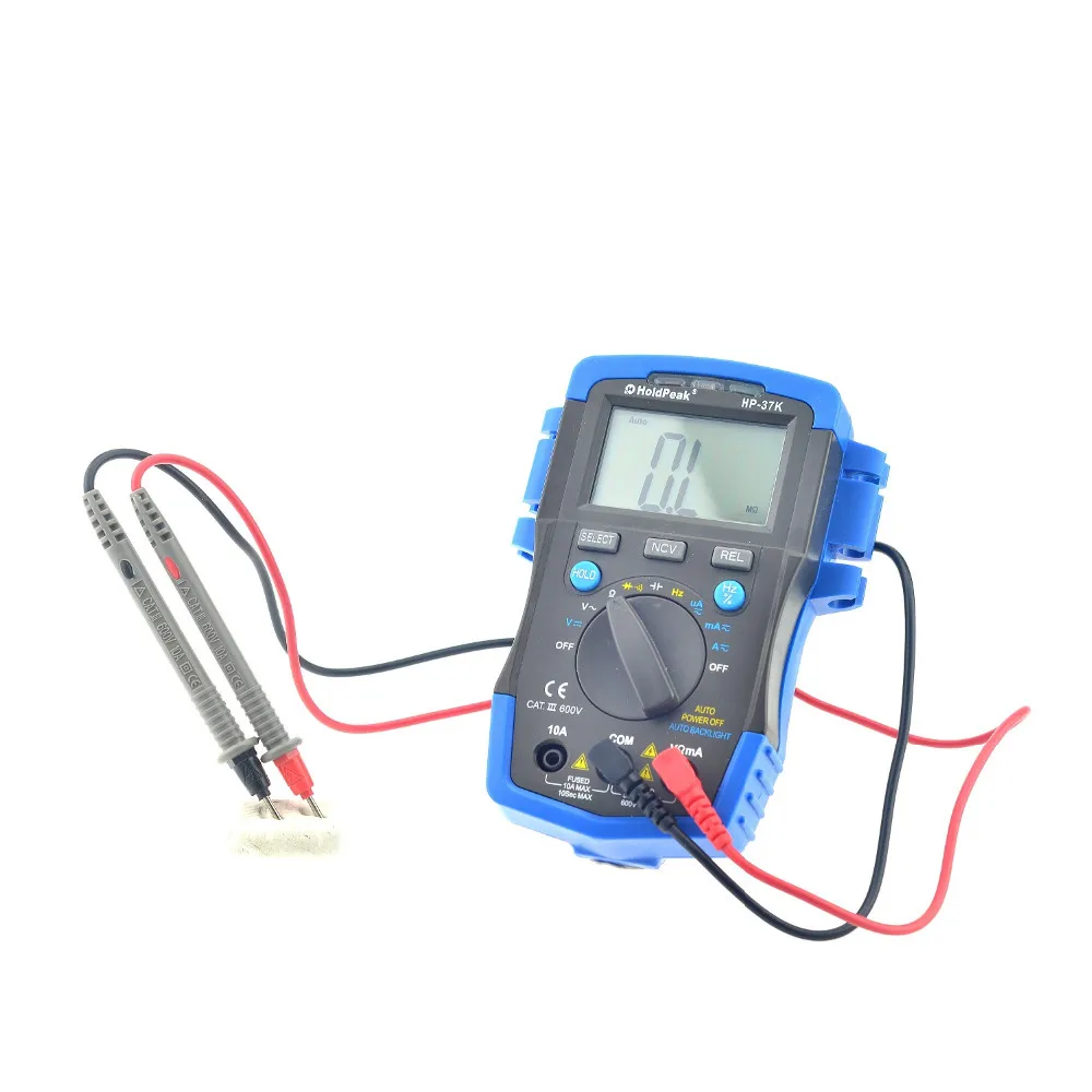 Мини multimetr цифровой holdpeak HP 37C Авто Диапазон True RMS мультиметр Температура емкость