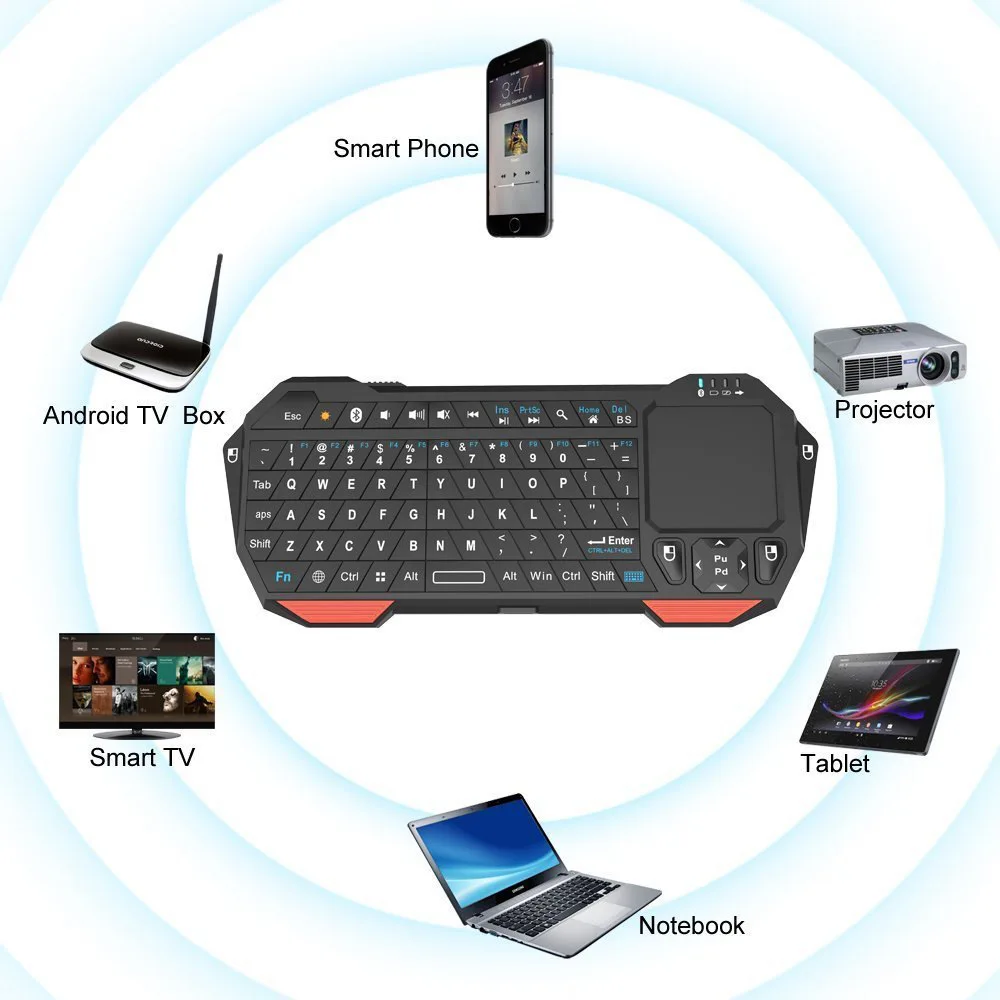 Универсальный портативный легкий перезаряжаемый мини беспроводной Bluetooth тачпад