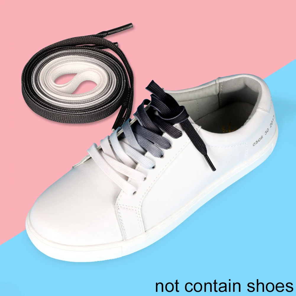 Радуга градиентная рампа RFID Блокировка плоские шнурки Прочные шнурки|Шнурки| |