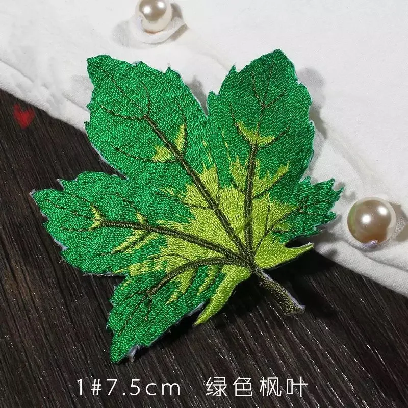 1 шт. кленовый лист патч для приклеивания утюгом аппликация с вышивкой патчи