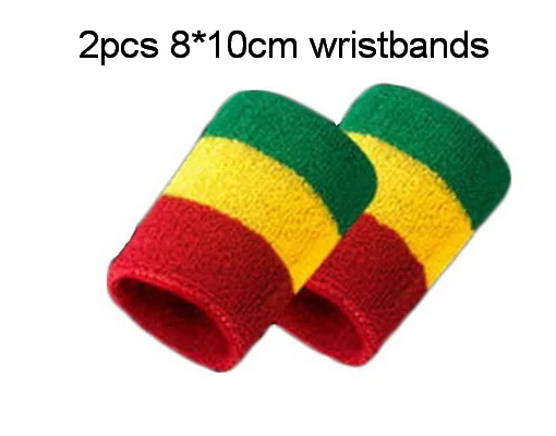 2pcs wrist bands Эластичная полоска для полотенец, повязка на голову, браслет для тенниса, бега, йоги, повязка на запястье, пота, повязка на голову для фитнеса, баскетбола, спорта - Цвет: 2pcs wrist bands