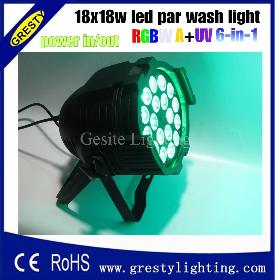 2 шт./лот низкая цена 18 шт. Вт Led Par Light DMX512 тонкий RGB Can американский диджей поставка