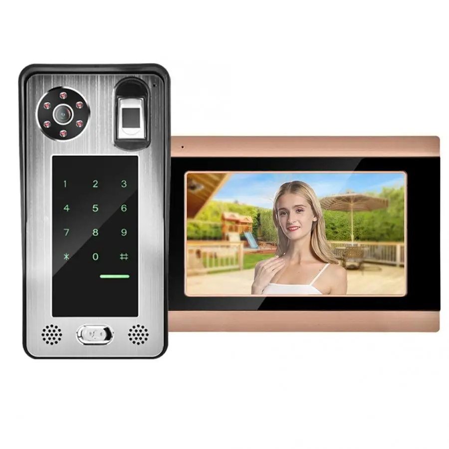 Пульт дистанционного управления с паролем отпечатков пальцев 7 дюймов LCD Wifi