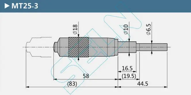 Тонкая настройка 0-25 мм MT25 Тип винтовой мерный микрометр поворотная ручка 1 шт. |