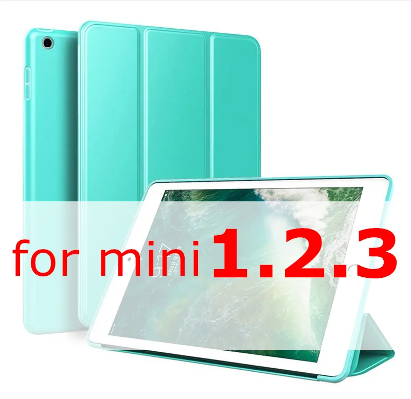 mini 123 Green SUREHIN хороший pu кожаный чехол для apple iPad mini 5 4 3 2 1 чехол умный мягкий тонкий защитный Магнитный чехол для iPad mini 5 Чехол - Цвет: mini 123 Green