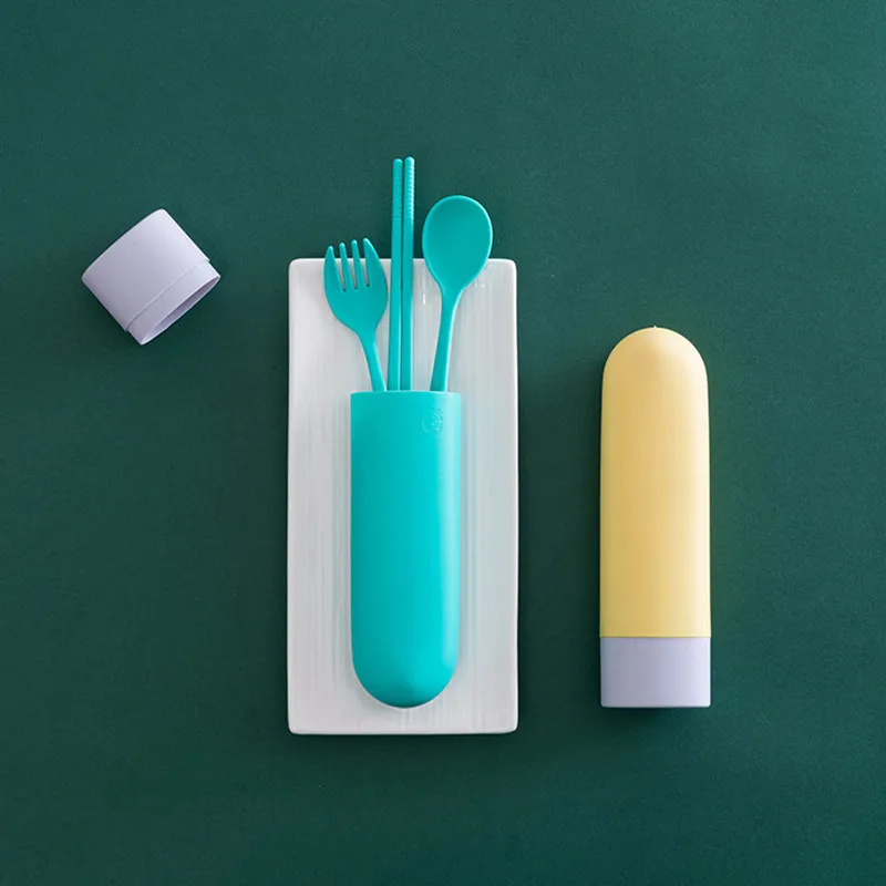 3 шт./компл. Портативный путешествия Посуда экологическим просто Вилы комплект