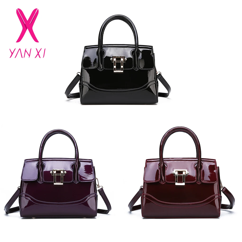 YANXI 2018 New Trend Designer Women Shoulder Bags Patent Leather Handbags Female Elegant Ladies Crossbody Messenger Bag | Багаж и сумки