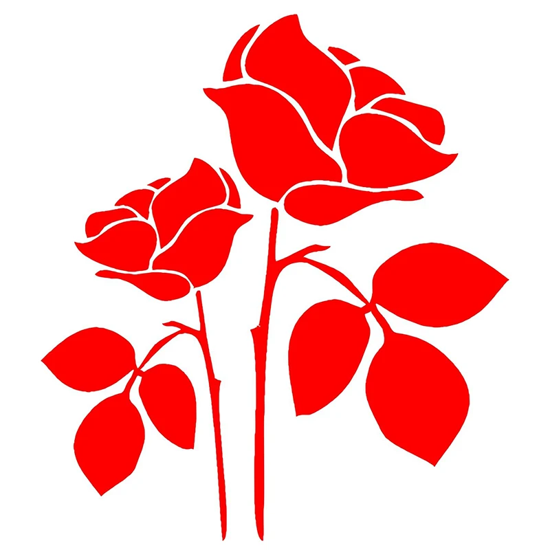 

15*13.3cm Roses Pick Your Color Vinyl Cutout for your Car Window Decal Car Accessories Car Sticker