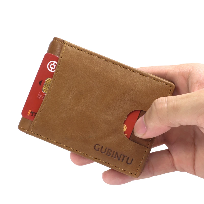Kashelek для мужчин кошелек RFID с денежный зажим купюр бизнес держатель карт и я денег