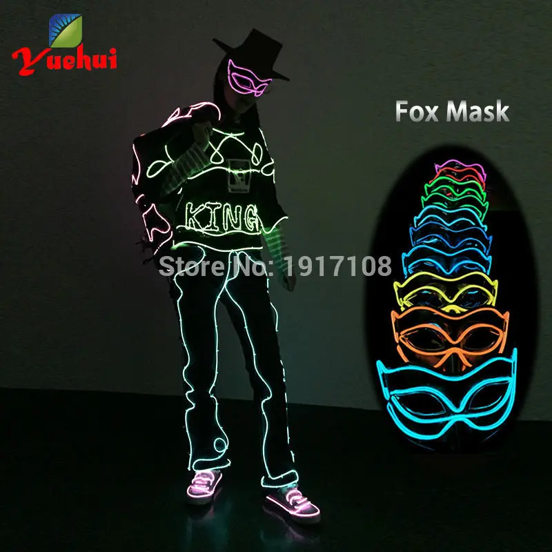 Светодиодная маска в форме лисы 10 цветов|gift gifts|fox foxgifts for party |