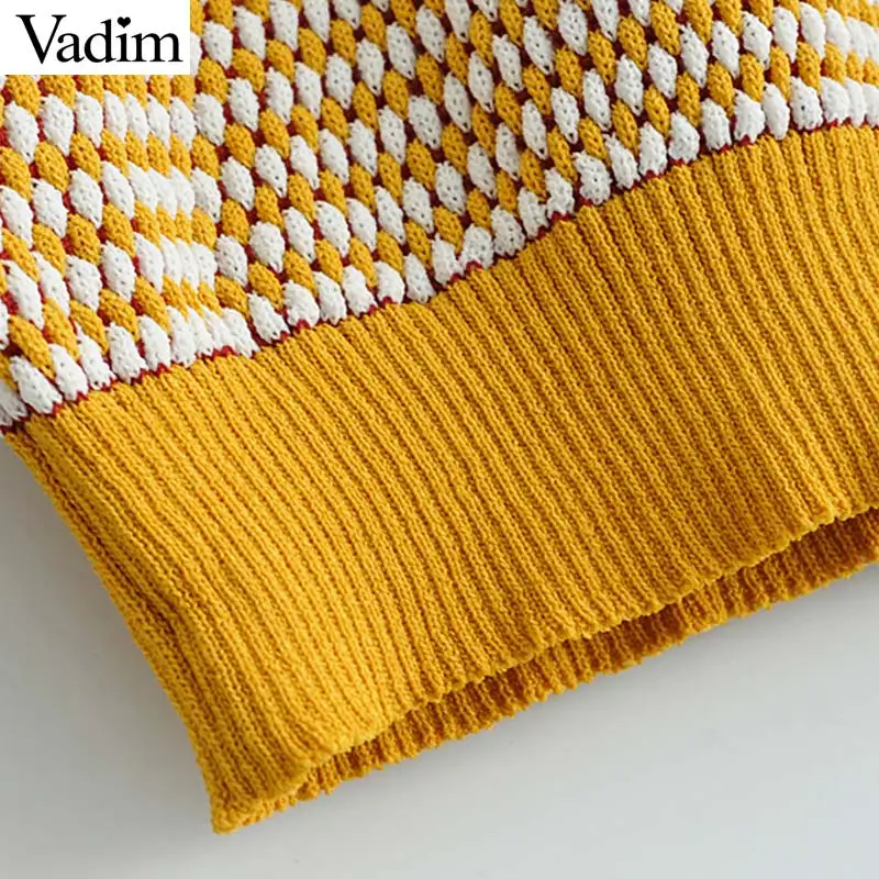 Vadim женский базовый полосатый трикотажный свитер длинный рукав хорошо тянется