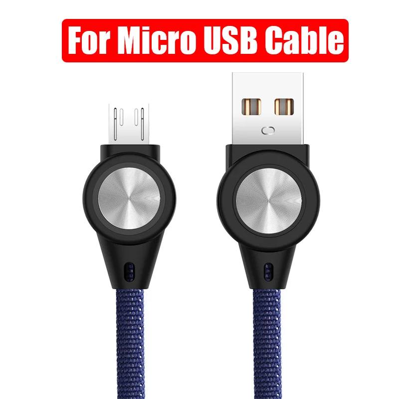 Robotsky 3A USB C Micro USB кабель для быстрой зарядки для huawei samsung Xiaomi Android мобильного телефона USBC MicroUSB пружинная Дата линия - Цвет: blue micro usb