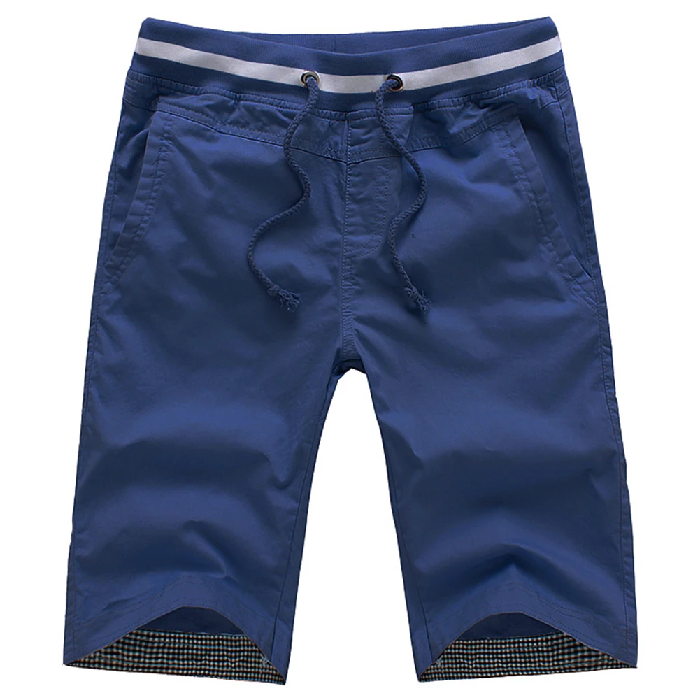 Мужские повседневные однотонные шорты пляжные с завязками несколько цветов 2019 |