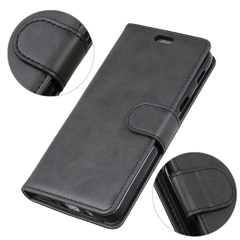 For Funda Huawei Y7 Prime 2018 Case Plain Leather Business Cover Y7Prime Wallet Flip Stand Phone Cases | Мобильные телефоны и