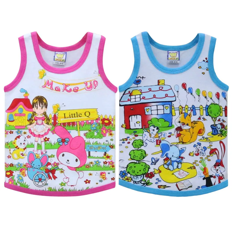 2StyleD2 Детские топы для детей 2-4 лет; рубашки без рукавов из хлопка; разных цветов - Цвет: 2StyleD2