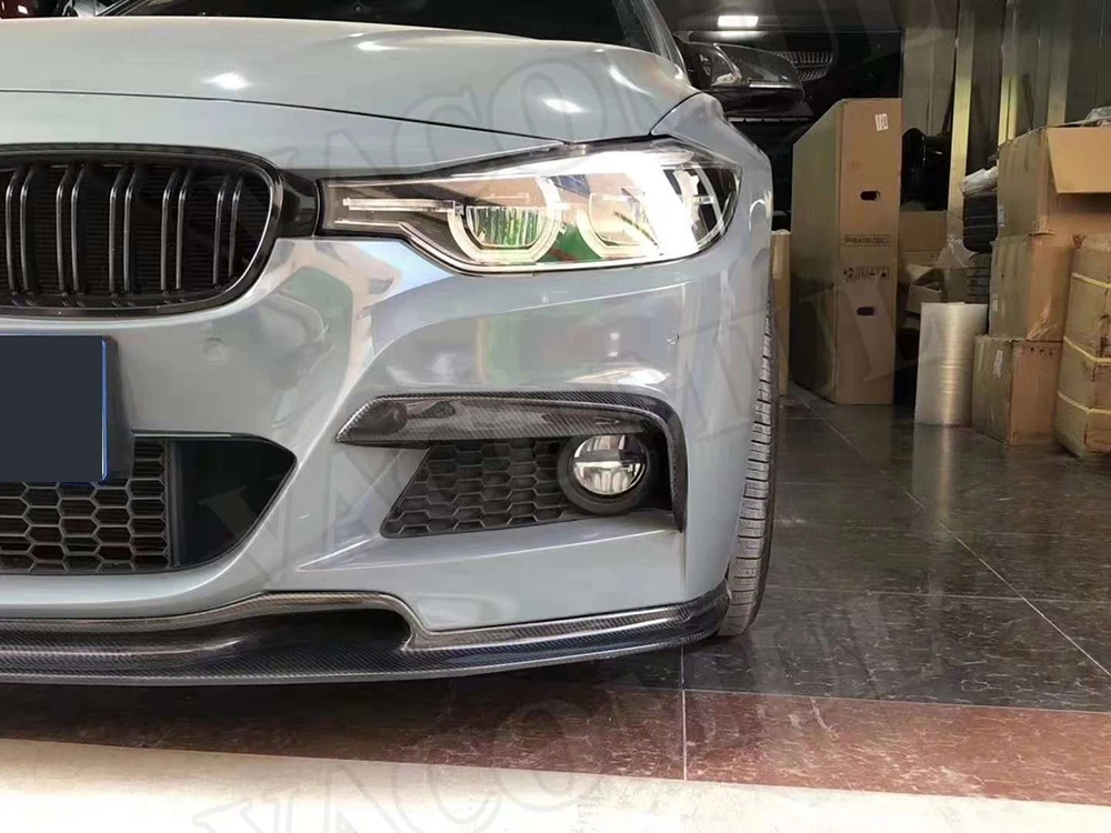Накладка на передний бампер из углеродного волокна для BMW 3 серии F30 M Sport 320i 328i 335i