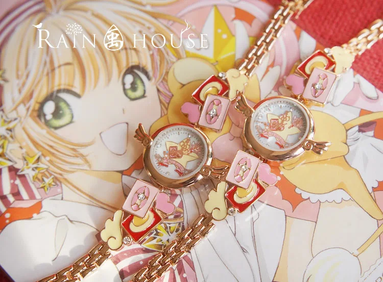 Япония Аниме Card Captor Sakura крыло со звездой леди Высокое качество часы водонепроницаемые наручные Косплей Аксессуары Реквизит