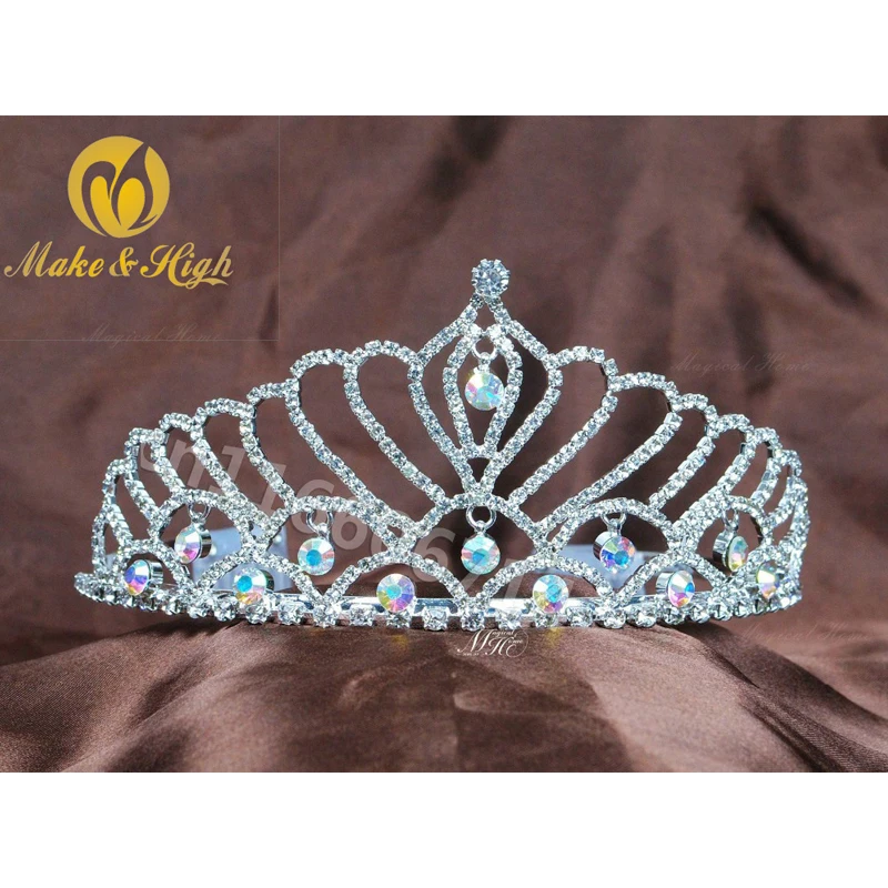 

Princess Tiaras Hair Combs Austrian Rhinestone Diadem Crystal Crowns Wedding Bride Headband Prom Party Hair Accessories TC015