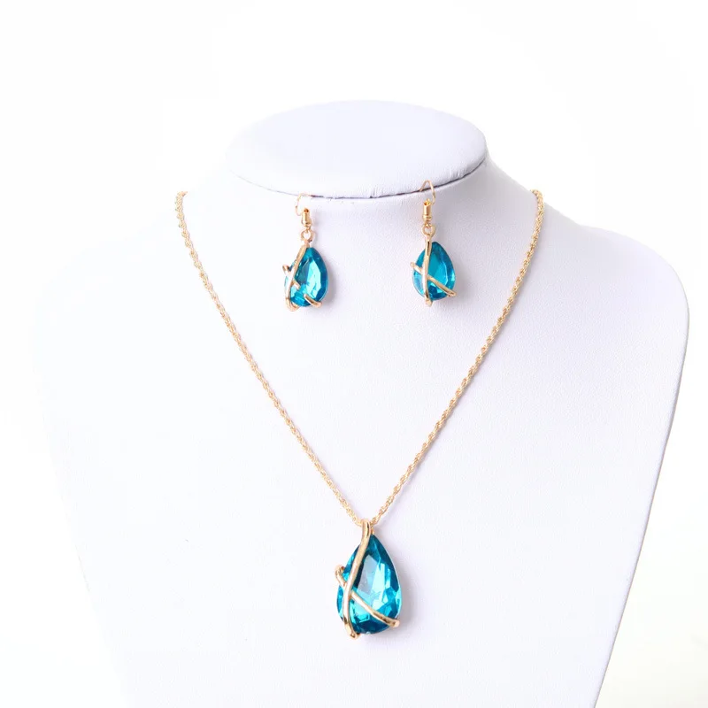 Панк 2020 Новое модное ожерелье в форме капли воды/хрустальное свадебное для