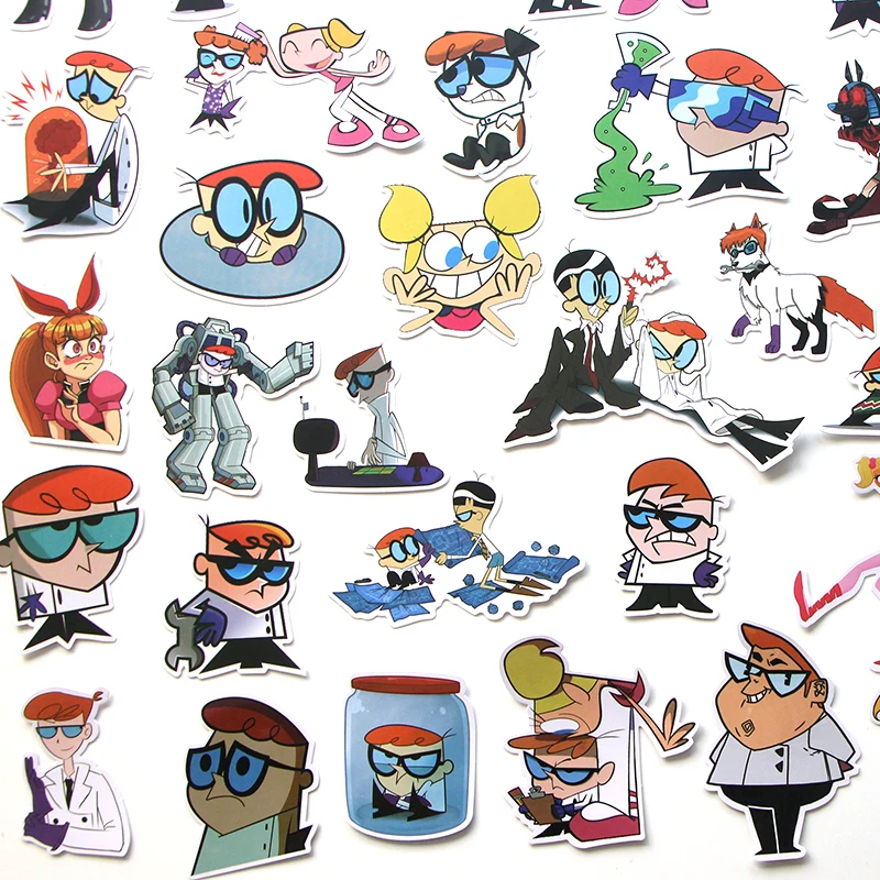 39 шт. Dexter's Lab Забавный мультфильм DIY Скрапбукинг альбом багаж ноутбук мотоцикл трафарет Водонепроницаемая наклейка E0049