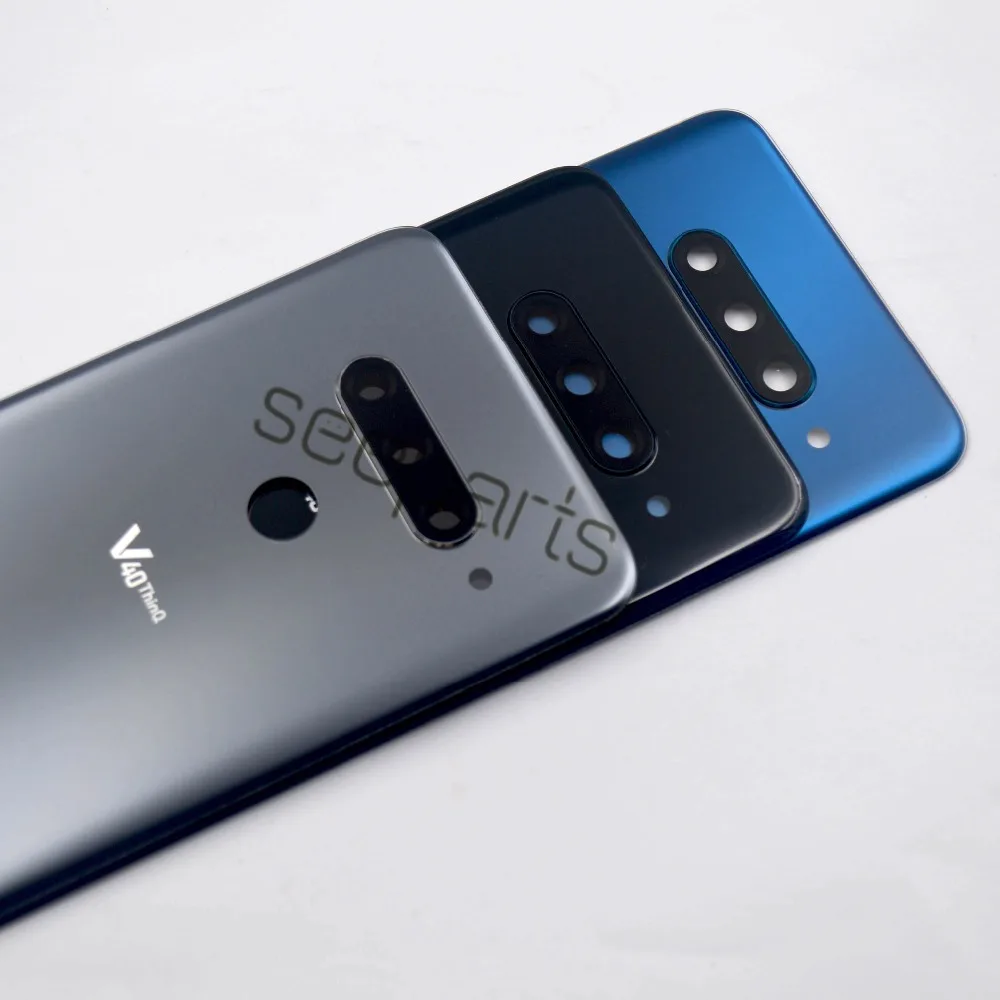 Для LG V40 ThinQ задняя крышка Крышка батарейного отсека задняя Стеклянная Крышка корпуса чехол для LG V40 Крышка батарейного отсека+ инструменты запасные части V405QA7