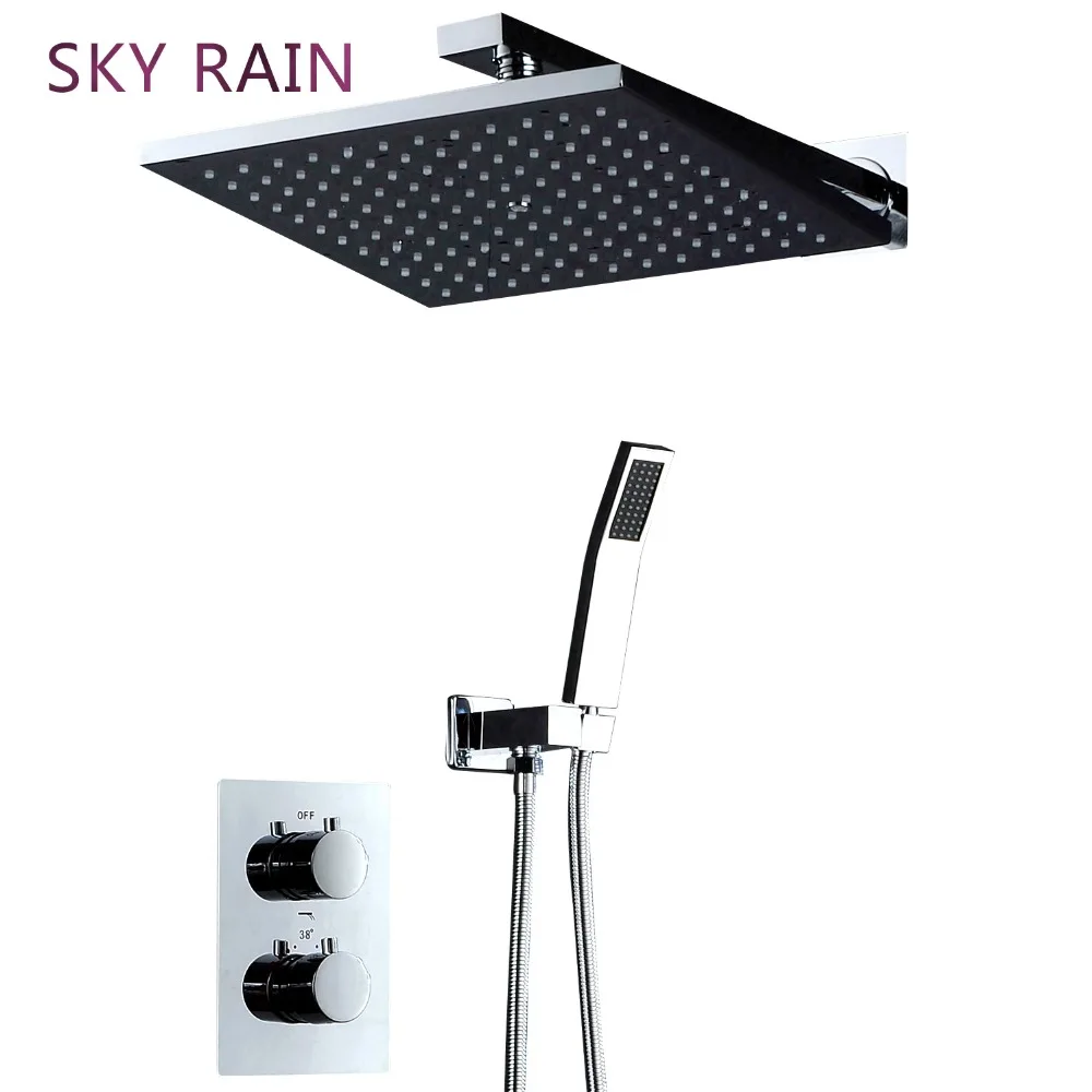 Хромированные дождевые душевые комплекты SKY RAIN термостатический клапан для