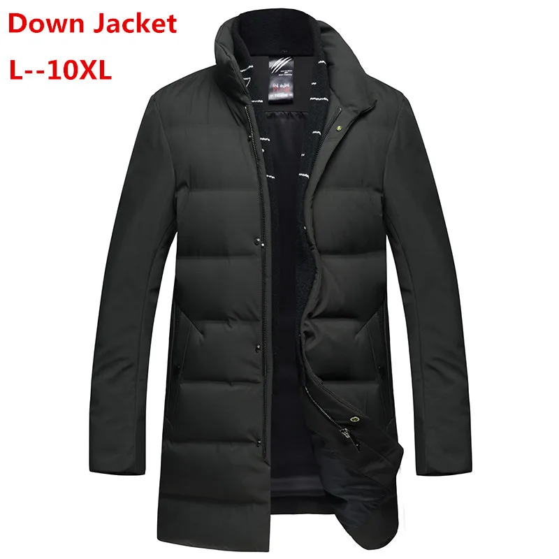 

Пуховик мужской теплый, на белом утином пуху, батальных размеров 10XL, 8XL, 6XL, 5X, 90%