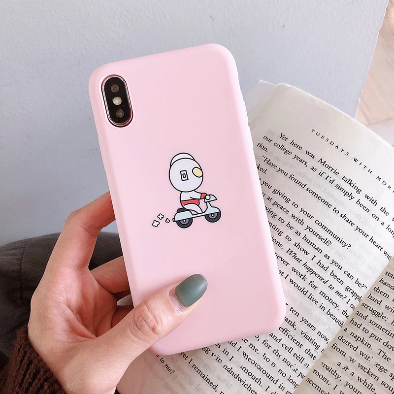 GlamPhoneCase Cute Cartoon Couple Phone Case For iPhone 7 8 Plus XS Max XR Cases X 6 6S Soft TPU Cover |