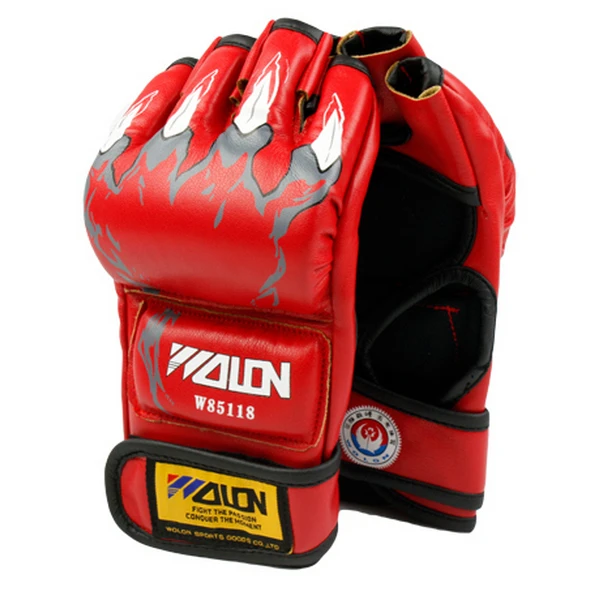 Hot Sale Half Finger Boxing Gloves Kung Fu Fighting Martial Arts Made of High Quality PU leather Free Shipping |