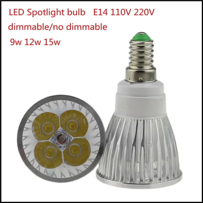 1x супер яркий светодиодный e14 лампы 9 Вт 12 15 AC110V 220 В dimmable Открытый Прожекторы Warmwhite/