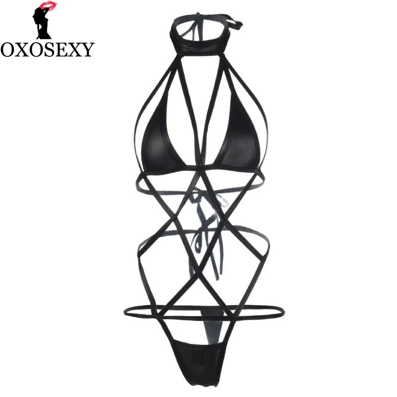 Кожаное Порно Babydoll латексное белье сексуальное бандаж эротические костюмы открытая промежность сексуальное нижнее белье Тедди сексуальное боди 485