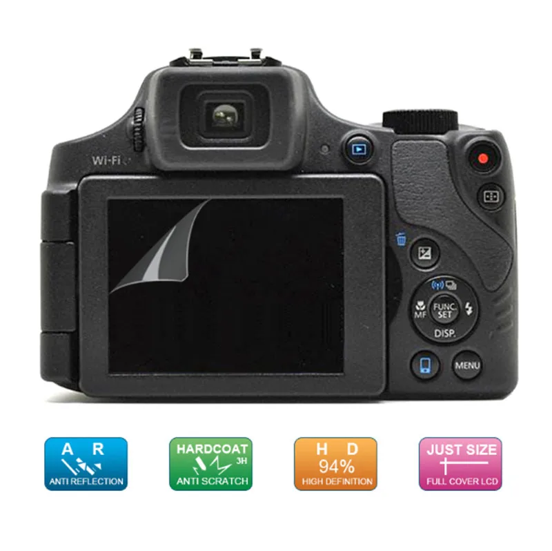 (4 шт. 2 упаковки) Защитная пленка для ЖК дисплея цифровой камеры Canon Powershot SX60 HS /