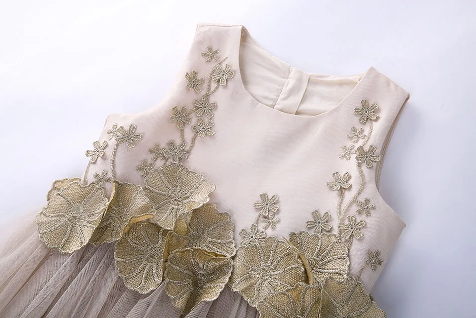 Милые Платья с цветочным узором для девочек на свадьбу Elagant Платье принцессы