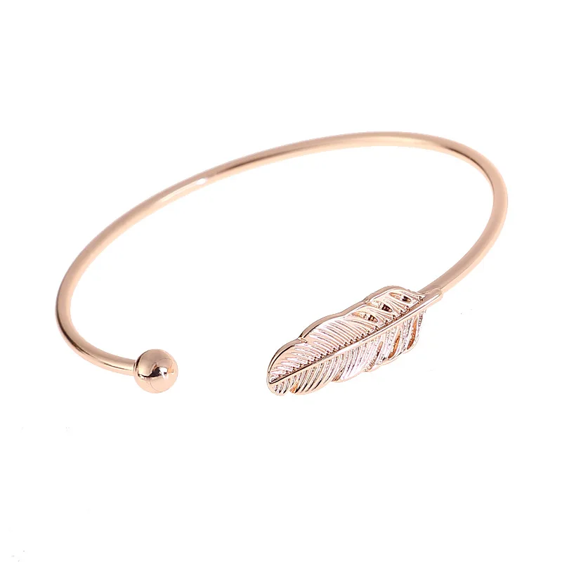 2018 hot new accessories hand-leaf copper beads open bracelet alloy plating wild fashion jewelry | Украшения и аксессуары