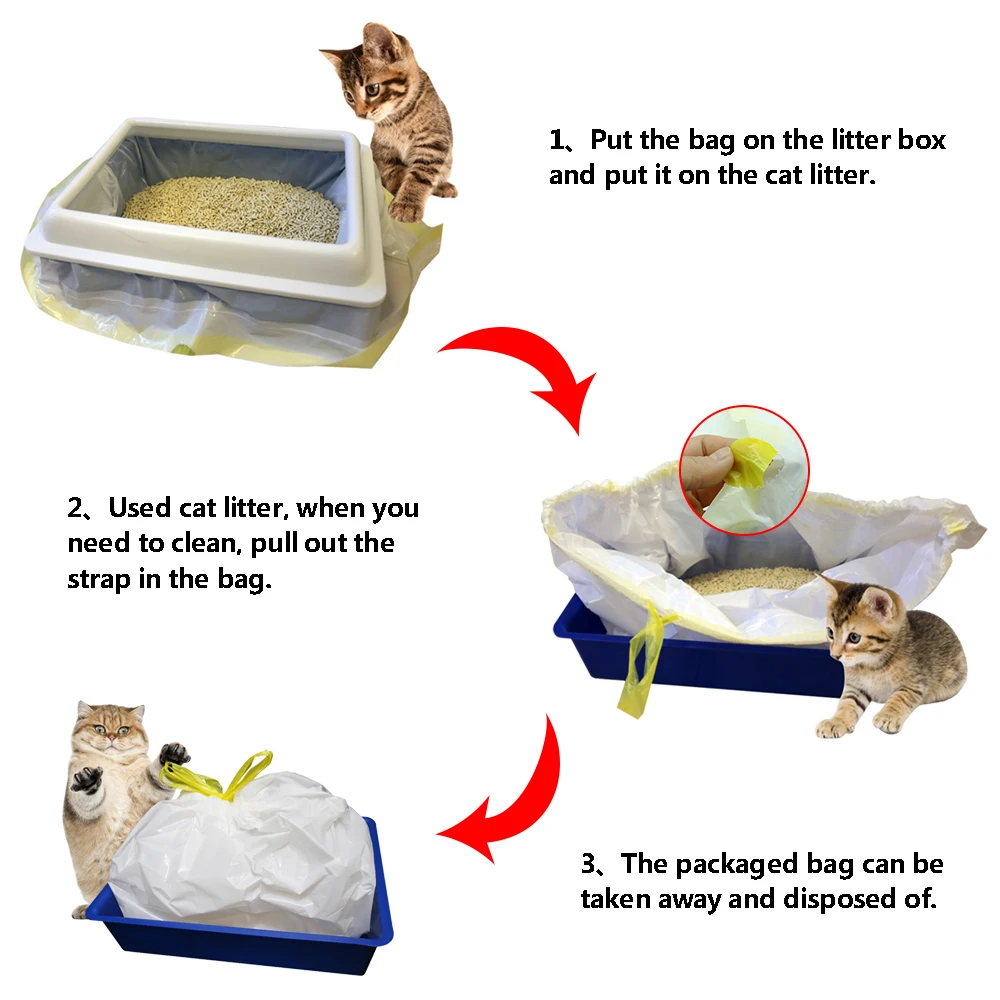 7 шт./лот мешок для кошачьих туалетов поднос котенка подстилка домашних животных