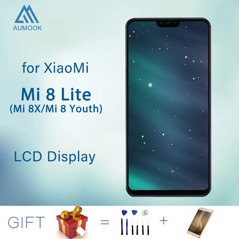 6 26 3 5 дюйма Оригинальный ЖК для Xiaomi Mi 8 lite дисплей кодирующий преобразователь