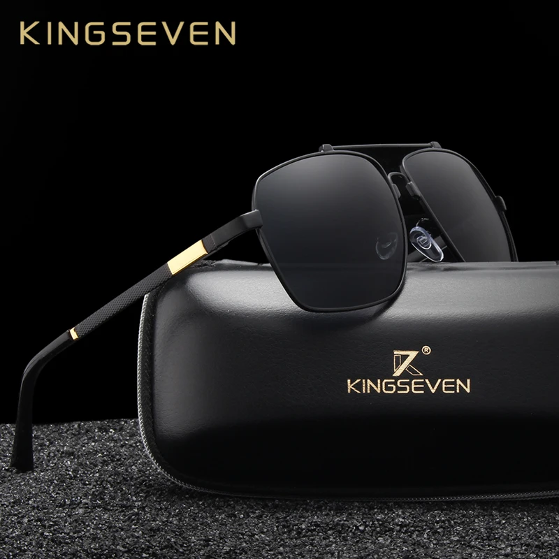 KINGSEVEN мужские солнцезащитные очки унисекс Поляризованные алюминий Роскошные UV400