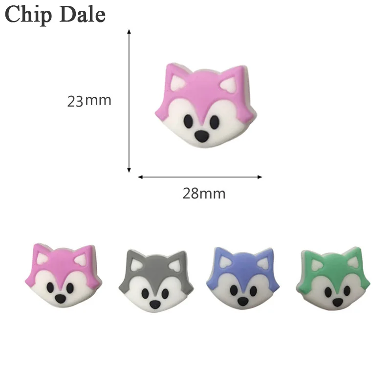 Чип и Дейл 5 шт. милые мини животные силиконовые бусины пищевого качества детские