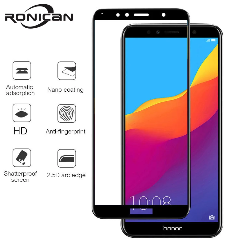 Защитный экран 9H на Huawei Honor полноэкранный протектор из защитного стекла для 7A Pro AUM