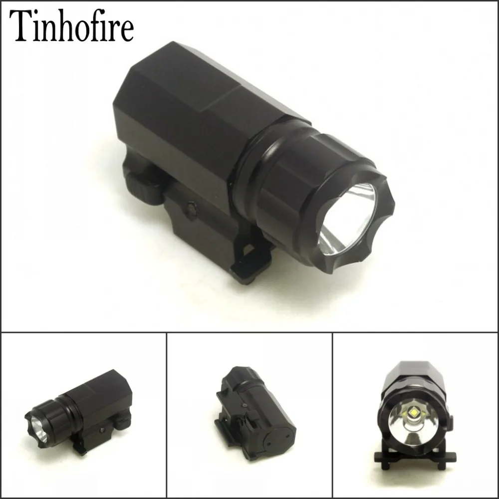 Tinhofire P05 светодиодный тактический фонарь для пистолета 2 режима черный