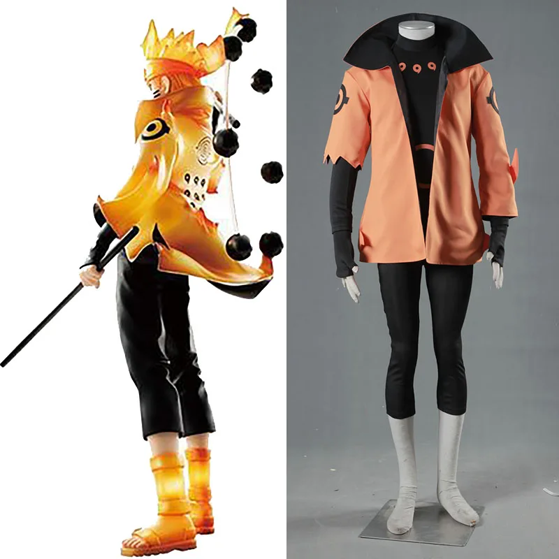 Аниме Uzumaki Naruto Rikudou Sennin Modo, костюм для косплея, Сейдж из шести дорожек, костюм для косплея Наруто, мужской костюм на Хэллоуин, комплекты