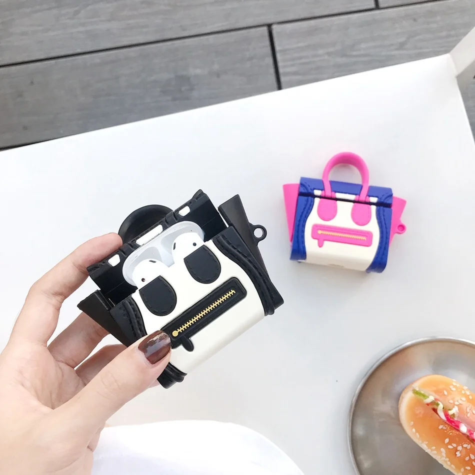 Bear Earphone Case for Airpods Case Cute Silicone Cover for Apple Air pods 2 Headphone Case For Earpods Ring Strap Accessories