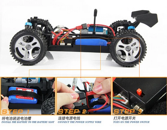 Wltoys A959 багги гоночный автомобиль 2 4 ГГц RTF RC 2WD ware бегун внедорожных/с 40 60 км/час