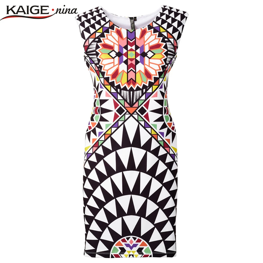 Женское платье без рукавов с круглым вырезом и принтом|dress sexy|dresses sexy dresssexy casual dresses