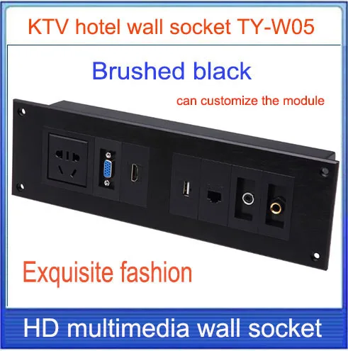 Настенная розетка/HD HDMI/VGA USB Сеть RJ45 видеозвук панель/мультимедиа домашние