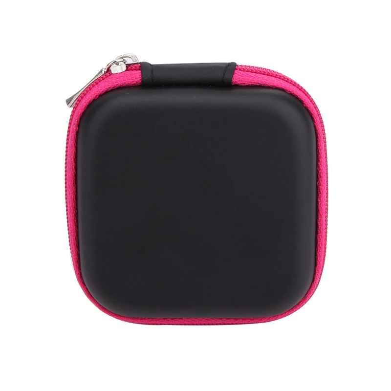 Rose red Мини EVA чехол для наушников, гарнитура, Bluetooth, коробка для хранения наушников, кабели для передачи данных, чехол для наушников, наушники, sd-карта, Портативная сумка - Цвет: Rose red