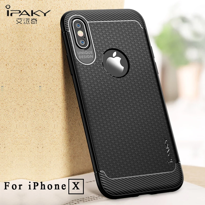 IPaky крышка для iPhone X случае роскоши силиконовый кокс iPhoneX чехол противоскольжения