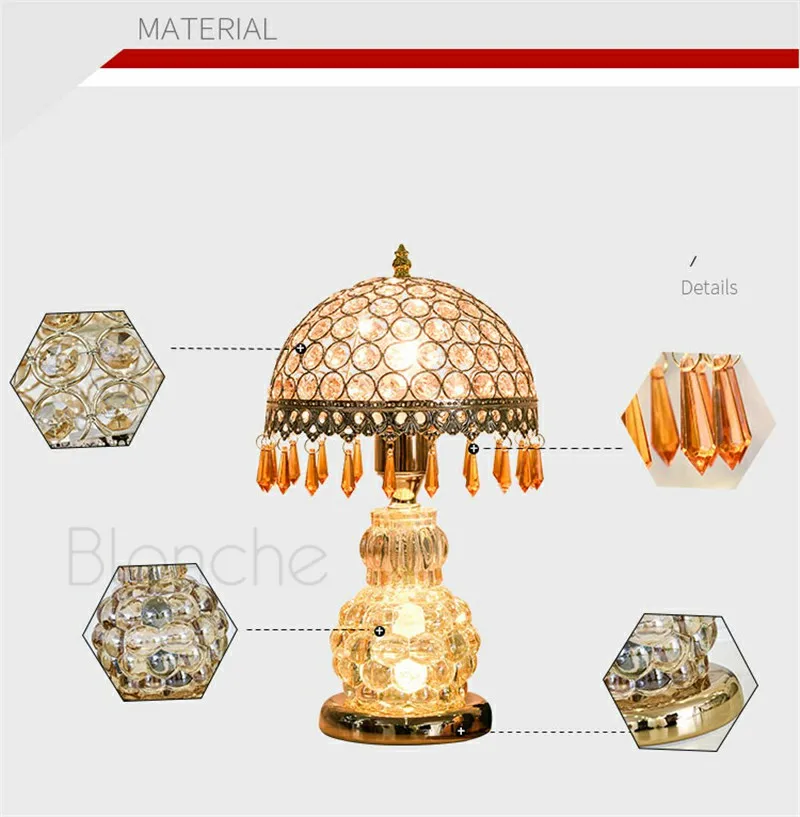 Нордическая современная Хрустальная настольная лампа в форме тыквы настольный